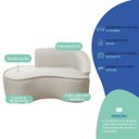 Ver imagem 6 de Kit Divã Recamier Orgânico Marrocos 150cm Lado Esquerdo e 2 Poltronas Amore Linho