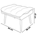 Ver imagem 4 de Kit 2 Puff Decorativo para Sala Quarto Penteadeira Sufler Linho Pés Palito
