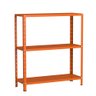 Estante Aço 3 Prateleiras Livros Cozinha Quarto Eaf007 Laranja - 1