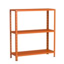 Ver imagem 1 de Estante Aço 3 Prateleiras Livros Cozinha Quarto Eaf007 Laranja