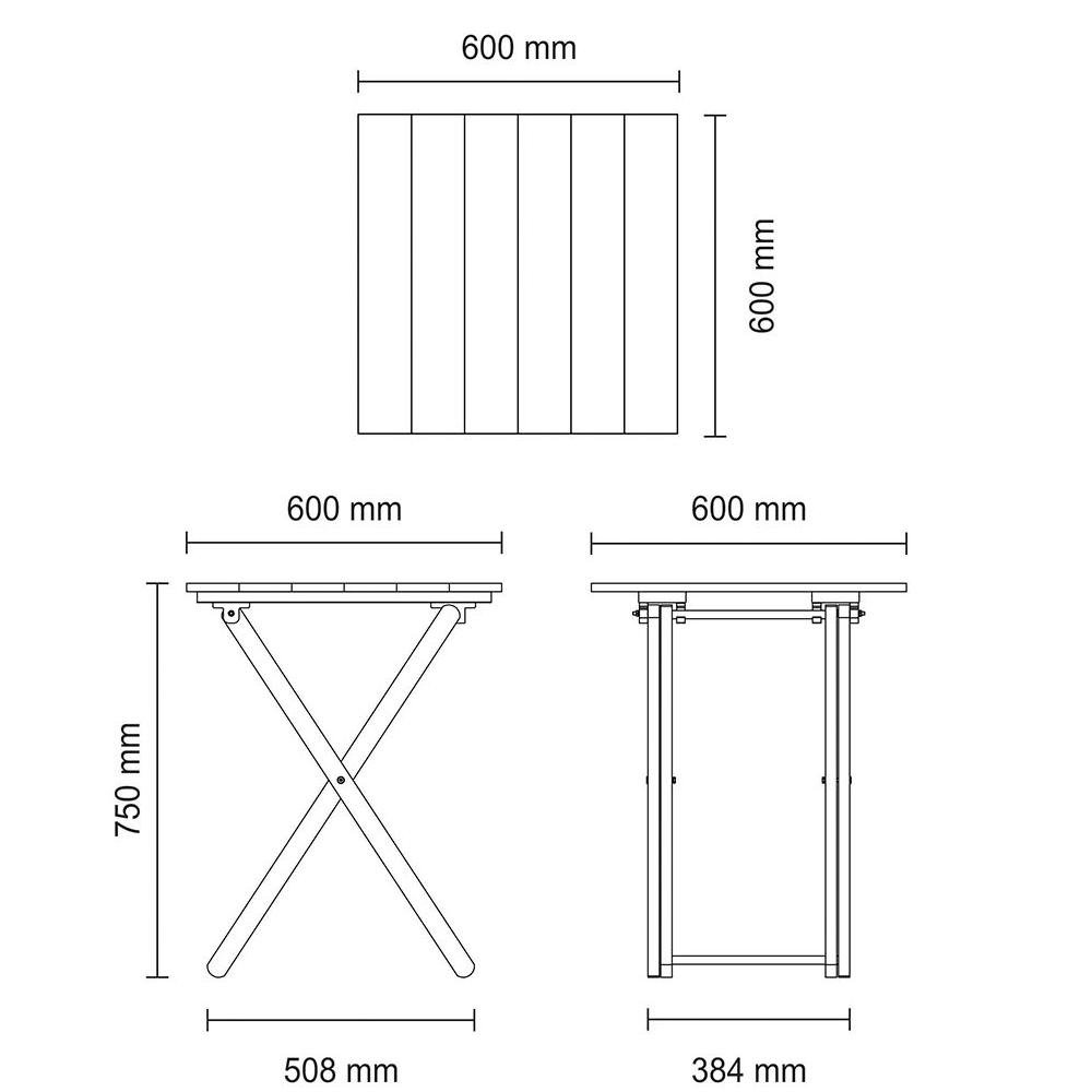 Conjunto 5 Peças Mesa e Cadeiras Dobráveis Potenza - Tramontina - 6