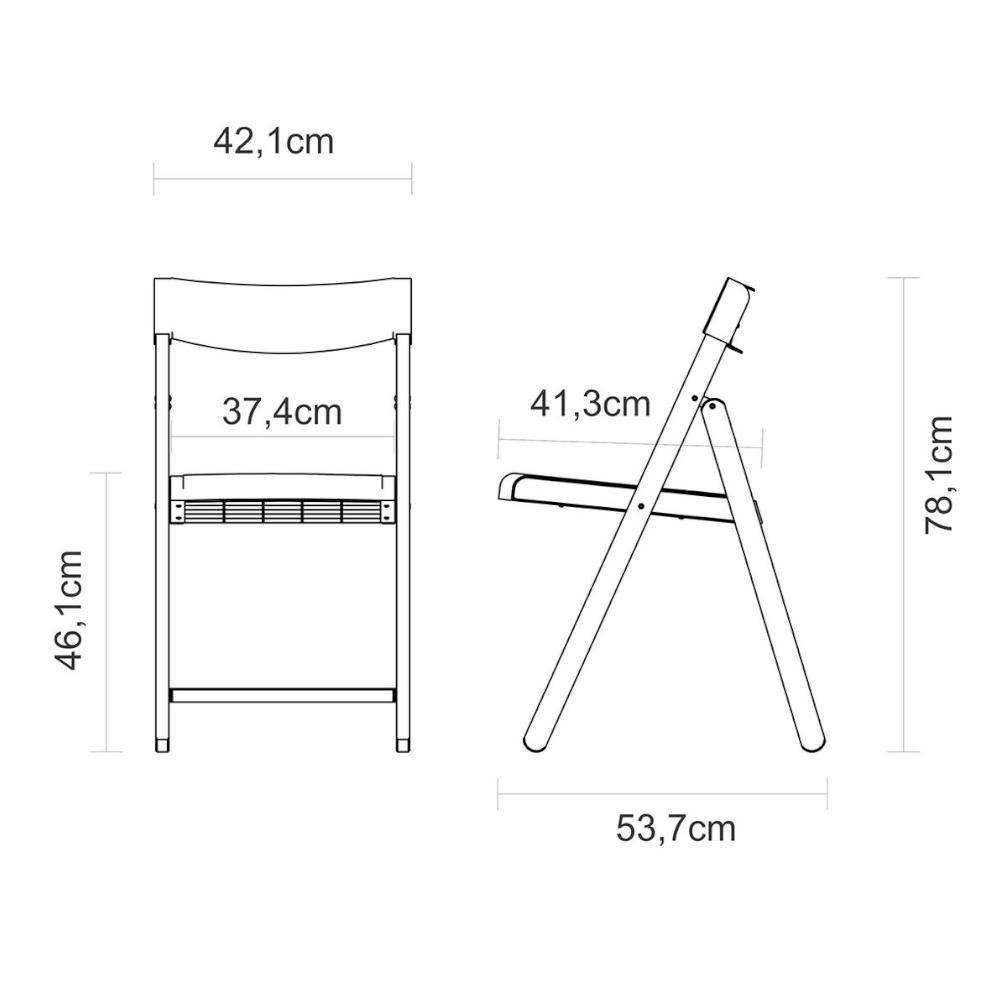 Conjunto 5 Peças Mesa e Cadeiras Dobráveis Potenza - Tramontina - 7