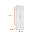 Ver imagem 4 de Armário Multiuso com Chaves Napole Mirarack- Branco