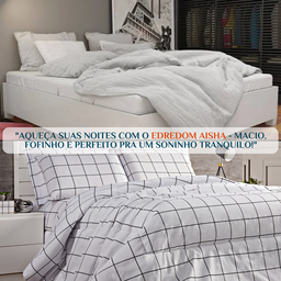 Coberdrom Queen Size Aisha 100%algodão Fofinha e Grossa Atual:branco - 4