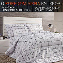 Coberdrom Queen Size Aisha 100%algodão Fofinha e Grossa Atual:branco - 2