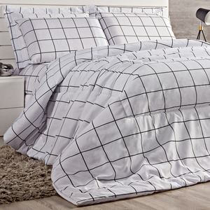 Coberdrom Queen Size Aisha 100%algodão Fofinha e Grossa Atual:branco