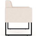 Ver imagem 6 de Poltrona Decorativa para Recepção Base Fixa de Metal Helô L02 Suede Bege - Lyam