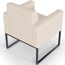 Ver mais imagens de Poltrona Decorativa para Recepção Base Fixa de Metal Helô L02 Suede Bege - Lyam