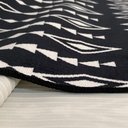 Ver imagem 5 de Passadeira Tapete Bernadine Étnico Preto Veludo 43x140cm Antiderrapante Fastlar Tapete Veludo