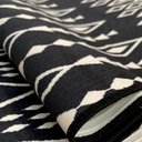 Ver imagem 2 de Passadeira Tapete Bernadine Étnico Preto Veludo 43x140cm Antiderrapante Fastlar Tapete Veludo