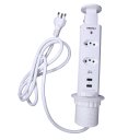 Ver imagem 1 de Torre de Tomada Renna Retrátil Embutir Usb Multiplug Branca