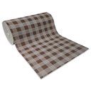 Ver imagem 1 de Tapete Passadeira Emborrachada Pvc Antiderrapante 0,65x3,00m Xadrez Cinza Marrom