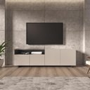 Ver imagem 3 de Rack para TV até 55 Polegadas 180cm 4 Portas com Vidro Fume/Grafite 2095