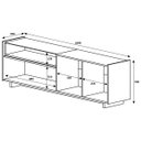 Ver imagem 2 de Rack para TV até 55 Polegadas 180cm 4 Portas com Vidro Fume/Grafite 2095