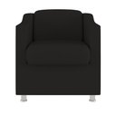 Ver imagem 3 de Kit 01 Poltrona Decorativa Tilla + Namoradeira Sala Espera Cor:Preto