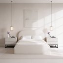 Ver imagem 6 de Cama Palazzo Cabeceira Curvada Design Premium Alto Padrão:Linho Off White