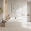 Ver imagem 1 de Cama Palazzo Cabeceira Curvada Design Premium Alto Padrão:Linho Off White