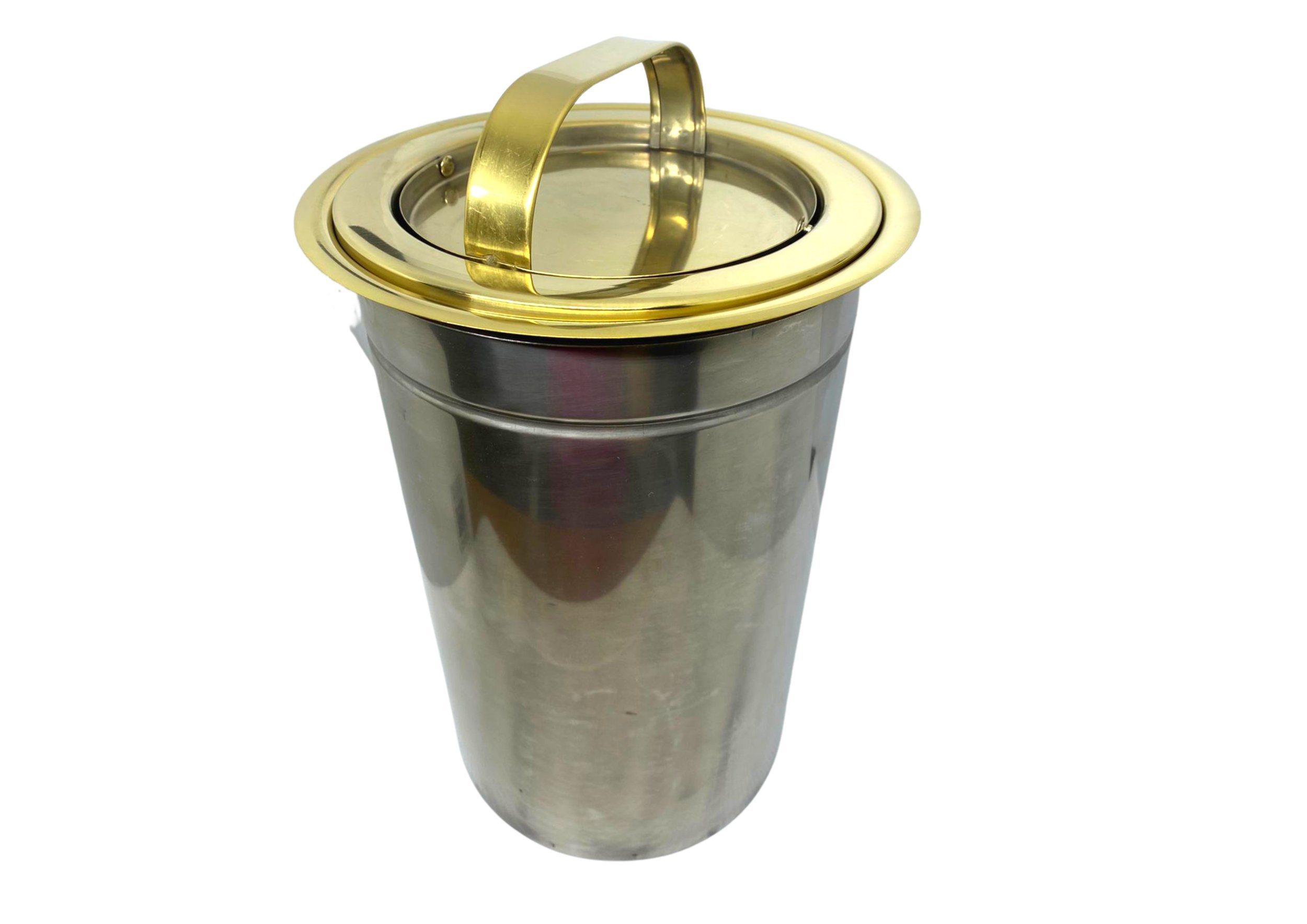 Lixeira Dourada em Aço Inox para Embutir Basculante 6L Fineza - 2