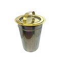 Ver imagem 2 de Lixeira Dourada em Aço Inox para Embutir Basculante 6L Fineza