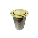 Ver imagem 1 de Lixeira Dourada em Aço Inox para Embutir Basculante 6L Fineza