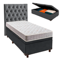Ver imagem 1 de Cama + Bau Blindado e Colchão D23 Solteiro - D23 Inducol + Cabeceira