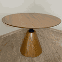 Ver imagem 4 de Mesa de Jantar Cone Velt Redonda 120 Cm Tampo Freijó Base Freijó Tampo Freijó Base Freijó Personal a