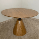 Ver imagem 4 de Mesa de Jantar Cone Velt Redonda 120 Cm Tampo Freijó Base Freijó Tampo Freijó Base Freijó Personal a
