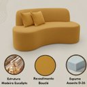 Ver imagem 5 de Sofá Minimalista Orgânico 2 Lugares Sala Bouclé:bouclé Mostarda