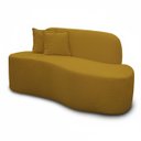 Ver imagem 3 de Sofá Minimalista Orgânico 2 Lugares Sala Bouclé:bouclé Mostarda