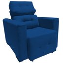 Ver imagem 3 de Sofá Poltrona 1 lugar Retrátil e Reclinável Veneza Marinho- Moveis Aguias