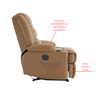 Poltrona do Papai Elétrica Reclinavel Porto Corino Premium - Caramelo - 4