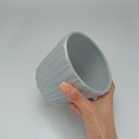 Ver imagem 3 de Cachepô Decorativo Vaso Planta Home&Co Cerâmica 10x12x12cm Cinza