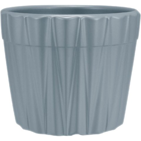 Cachepô Decorativo Vaso Planta Home&Co Cerâmica 10x12x12cm Cinza