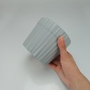 Ver imagem 4 de Cachepô Decorativo Vaso Planta Home&Co Cerâmica 10x12x12cm Cinza