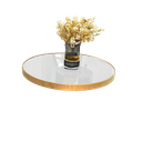 Ver imagem 1 de Prato Giratório com Borda de Madeira e Tampo em Vidro 60cm