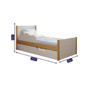 Ver imagem 4 de Bicama Solteiro Elza - MDF - Cama Auxiliar - Proteção Lateral - Cimol