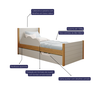 Bicama Solteiro Elza - MDF - Cama Auxiliar - Proteção Lateral - Cimol - 3