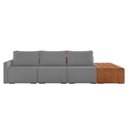 Ver imagem 4 de Sofá Ilha 3 Lugares Living 372cm Modulado Lary Linho K01 Cor Grafite