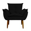 Ver imagem 4 de Kit 2 Poltronas Decorativa Sala e Quarto Opala Suede Herrero Cor:preto