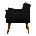 Ver imagem 6 de Kit 2 Poltronas Decorativa Sala e Quarto Opala Suede Herrero Cor:preto