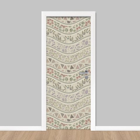 Adesivo de Porta - Terrazzo Floral Dekalque 103x213