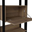Ver imagem 6 de Estante Livreiro 1 Porta 166x63 Cm Pinho Preto Arly