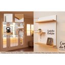 Ver imagem 4 de Prateleira Cantinho da Oração Painel Suspenso MDF Branco Amadeirado Letra 3D
