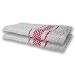 2 Panos de Prato Atoalhado Felpudo 370g/m² Premium Rosa - 1