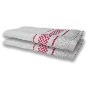 2 Panos de Prato Atoalhado Felpudo 370g/m² Premium Rosa