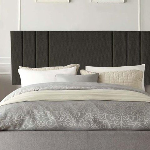 Painel Estofada Grécia 160cm Queen Size para Cama Box Quarto Linho Marrom - Gat Magazine