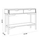 Ver imagem 6 de Aparador para Sala Madeira Maciça 2 Gavetas 120cm Benton F06 Tauari - Lyam Decor