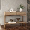 Ver imagem 3 de Aparador para Sala Madeira Maciça 2 Gavetas 120cm Benton F06 Tauari - Lyam Decor
