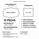 Ver imagem 6 de Kit 6 Jogos Americanos Bordado Simples com Guardanapos - Milão Cinza