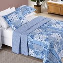 Ver imagem 5 de Colcha Estampada Dupla Face Bouti King 03 Peças - Azul Sereno Bia Enxovais